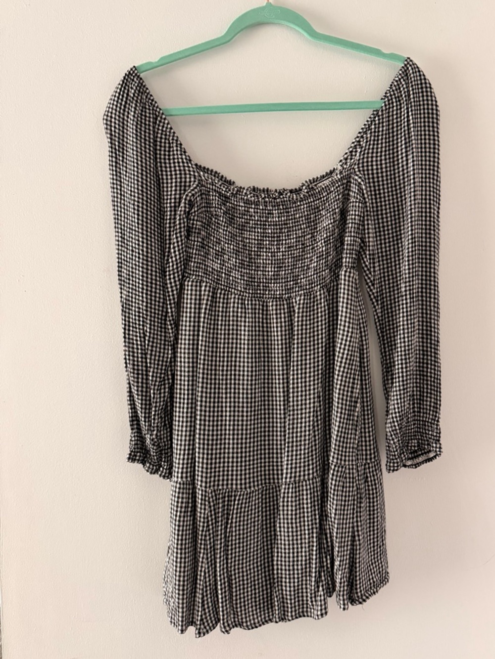 Abercrombie Off-Shoulder Gingham Dress